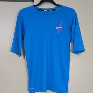 Nike Swim Blue Dri-FIT T-Shirt Size XL